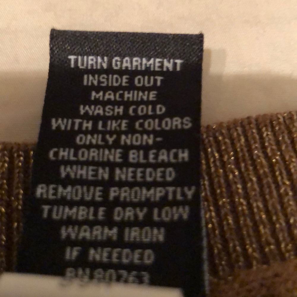 VIctoria Secret-metallic Gold sweater w/ Bra Top - Picture 3 of 7